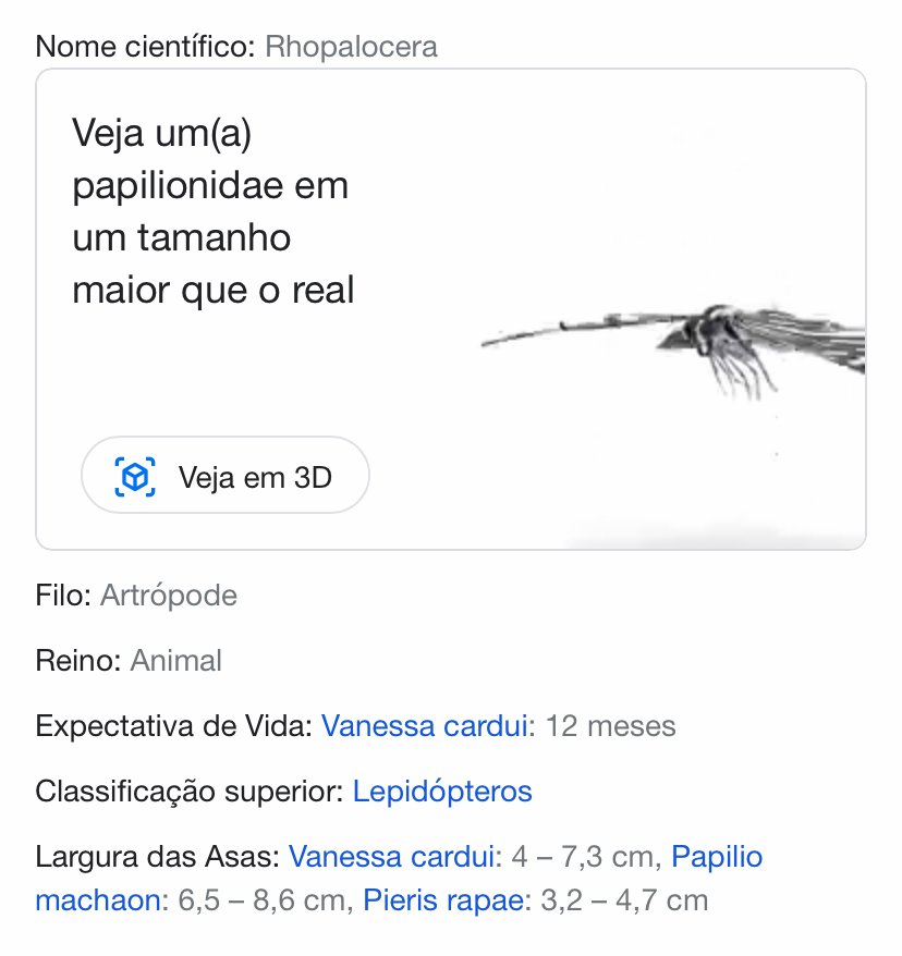 Busca do Google agora exibe insetos em 3D usando realidade aumentada.