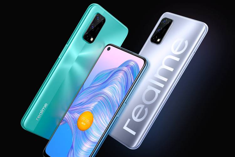 O leitor de digitais do Realme V5 5G está localizado na lateral do celular