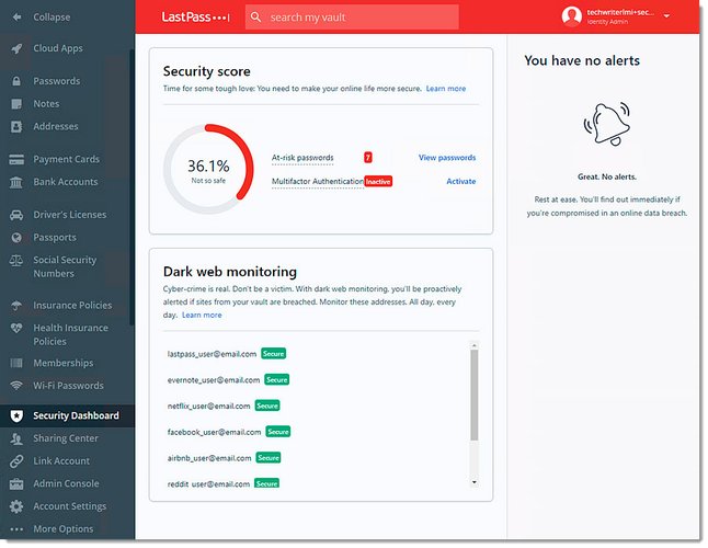 Novo painel do LastPass também será liberado na versão gratuita do programa