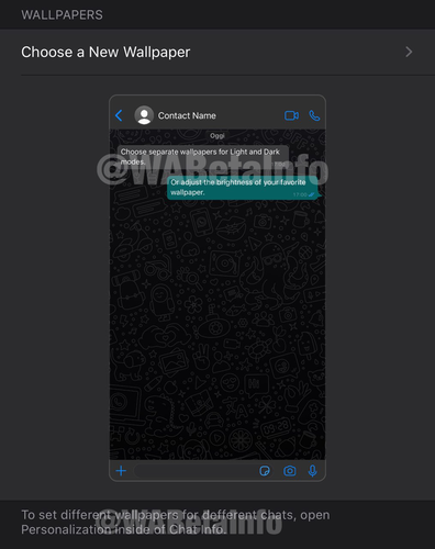 WhatsApp Beta ganha função de escolher diferentes papéis de parede nas conversas.