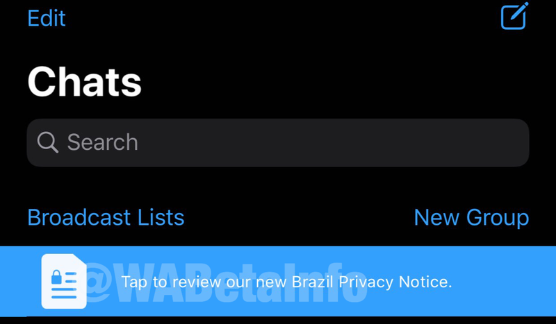 WhatsApp mostrará nova política de privacidade para brasileiros.