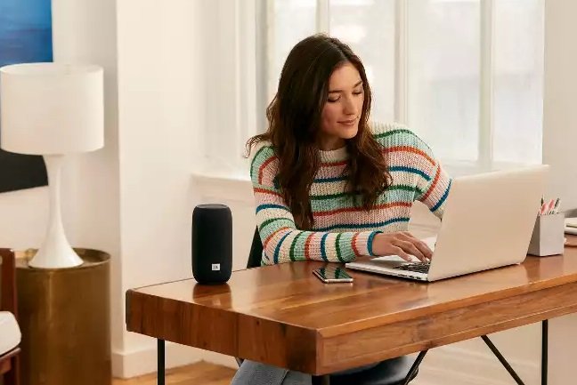 A JBL Link Portable tem maior mobilidade, mas também é indicada para ambientes domésticos.