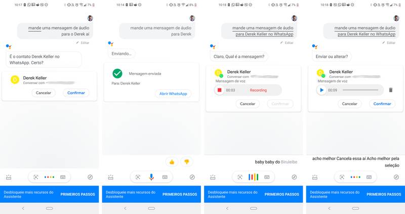 Google Assistente agora envia mensagens de áudio.