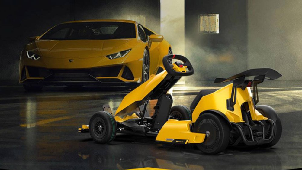 Kart elétrico é inspirado no Lamborghini Huracán.