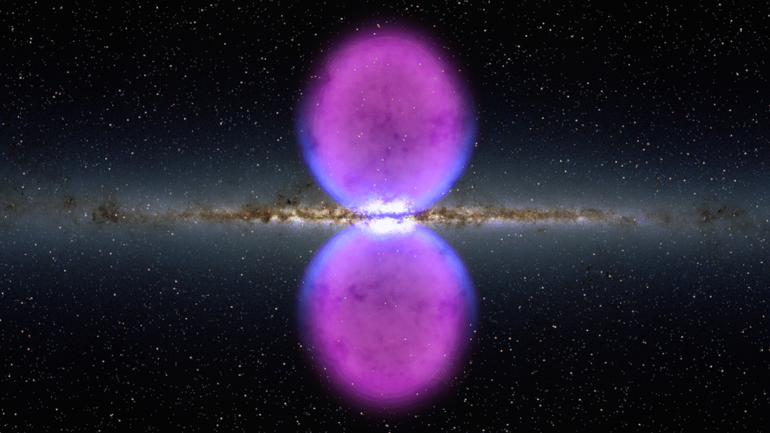 As bolhas de Fermi têm, juntas, 50 mil anos-luz.
