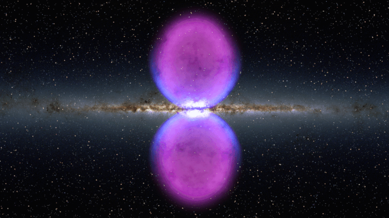 As bolhas de Fermi têm, juntas, 50 mil anos-luz.