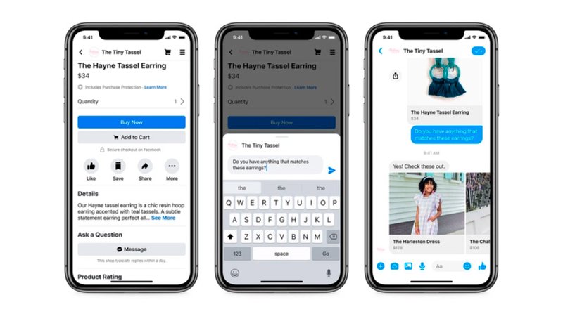 As ferramentas para lojas permitem conectar páginas de vendas com o Messenger