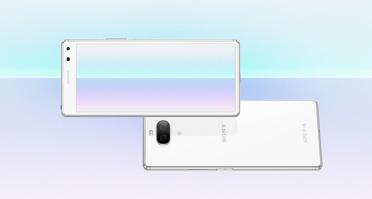 O leitor de digitais do Xperia 8 Lite está localizado na lateral do celular.