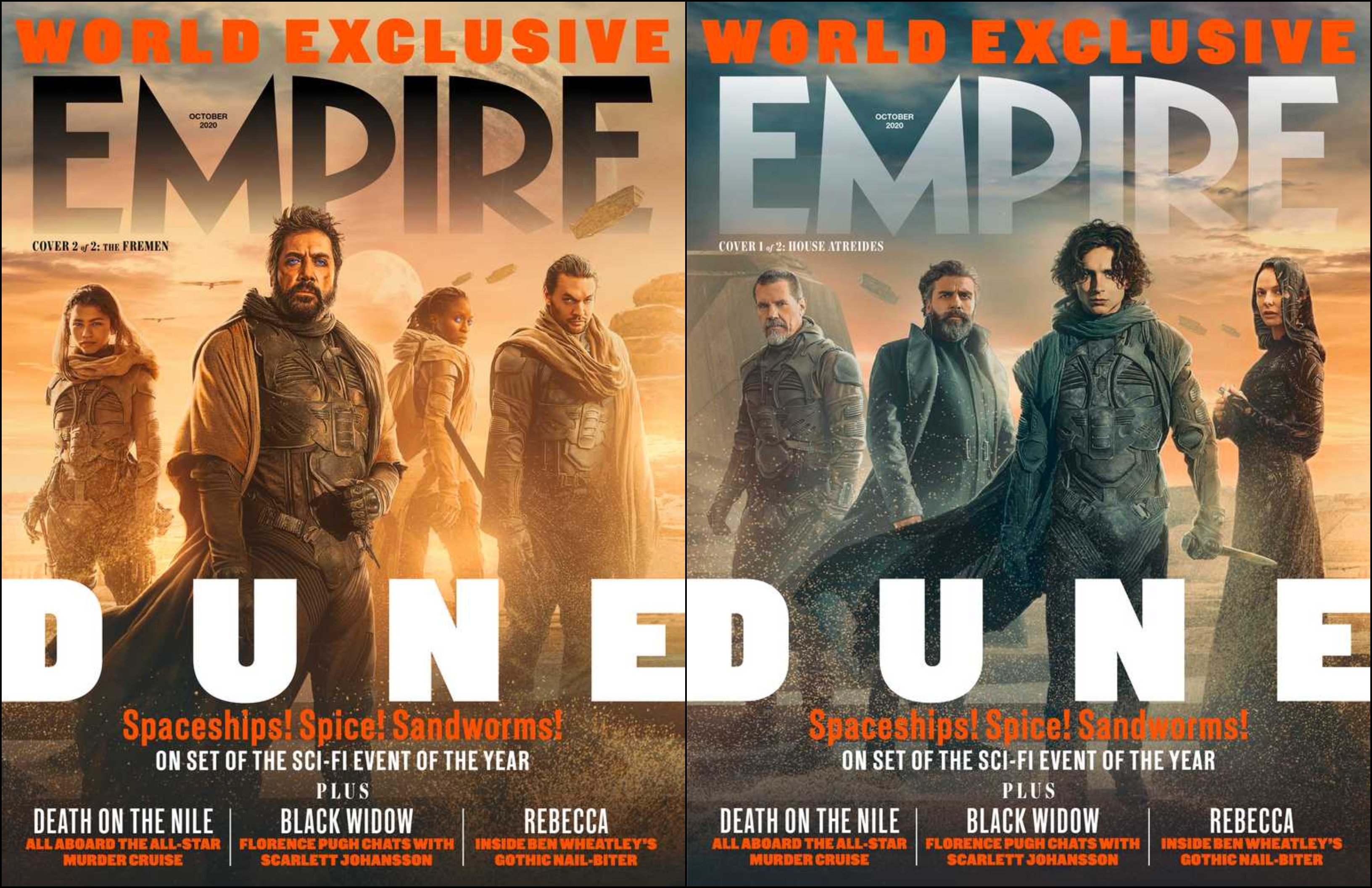 Capas das edições da revista Empire que chegam às bancas no próximo mês