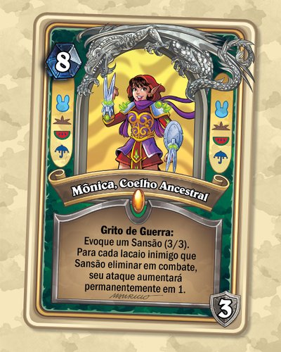 Carta da Mônica em Hearthstone