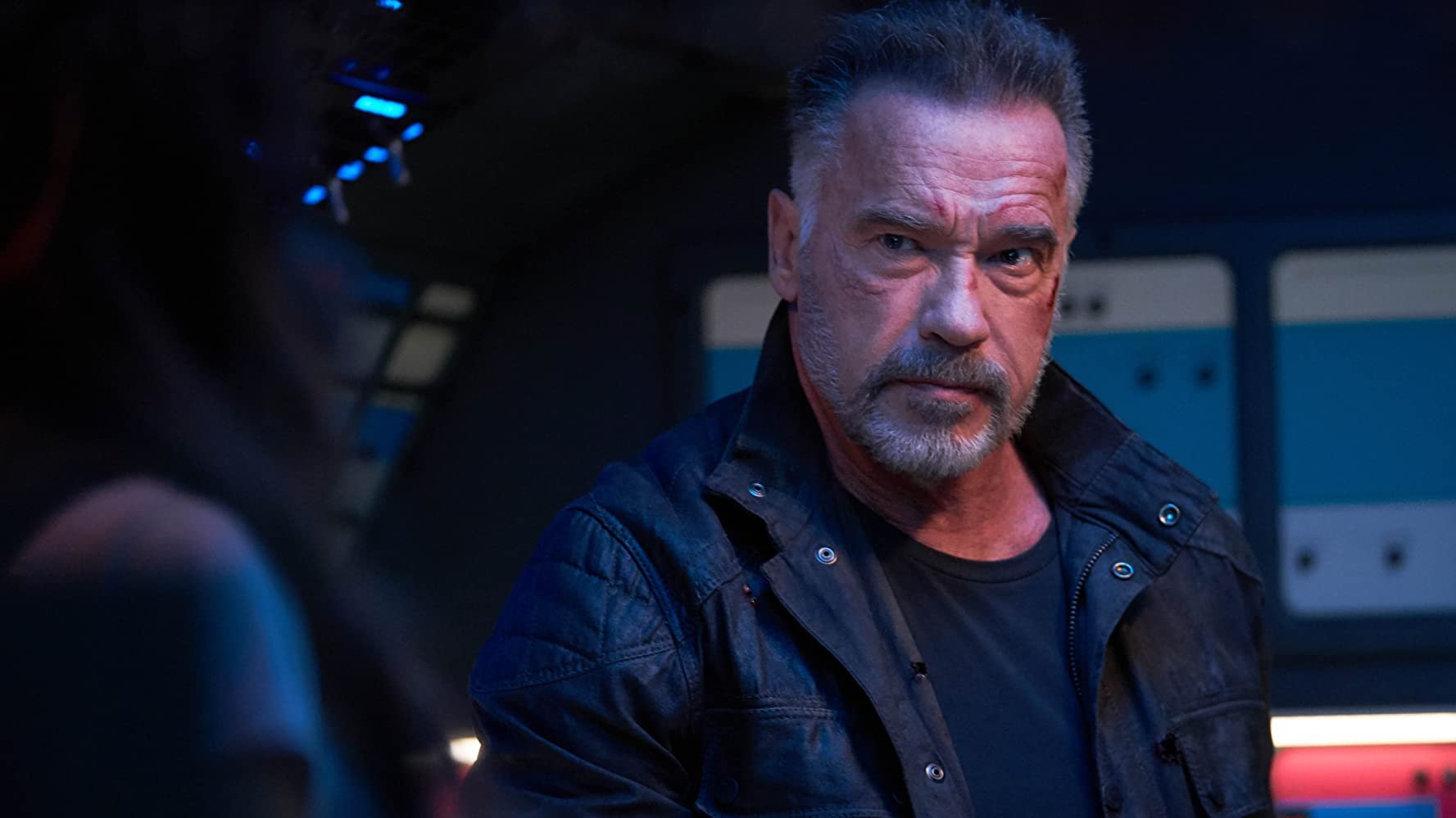 Schwarzenegger em O Exterminador do Futuro: Destino Sombrio (Reprodução)