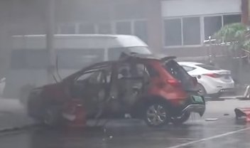 Carro elétrico explode enquanto bateria carregava na China [VÍDEO]