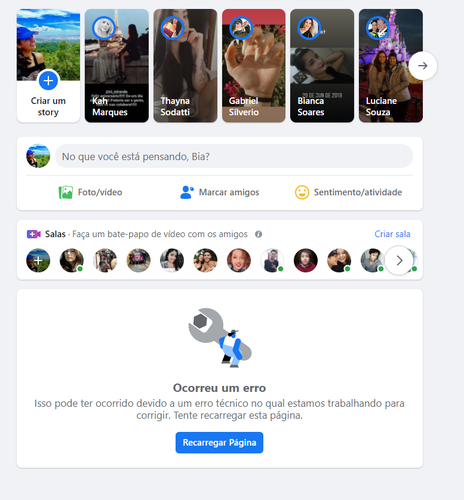 Nossa equipe notou instabilidades na rede social durante a tarde.