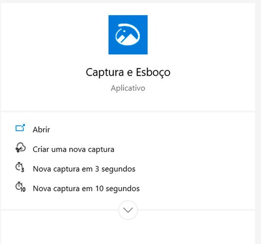 Antigo visual do ícone do Captura e Esboço
