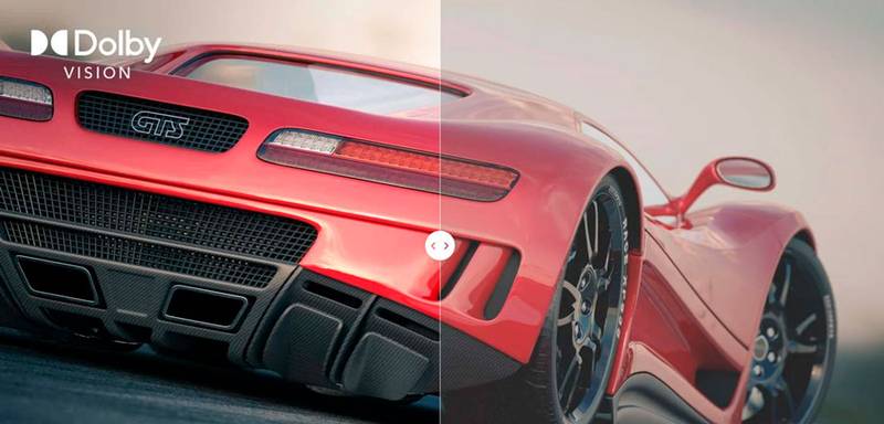 Comparativo de imagem da tecnologia Dolby Vision