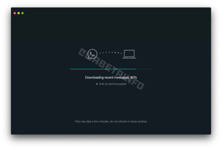 Nova tela de carregamento do Whatsapp Web. (Fonte: WABetaInfo/Reprodução)