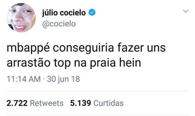 Polêmico post feito por ele em 2018.