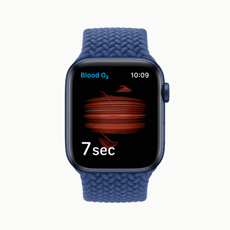 Oxímetro do Apple Watch Series 6.