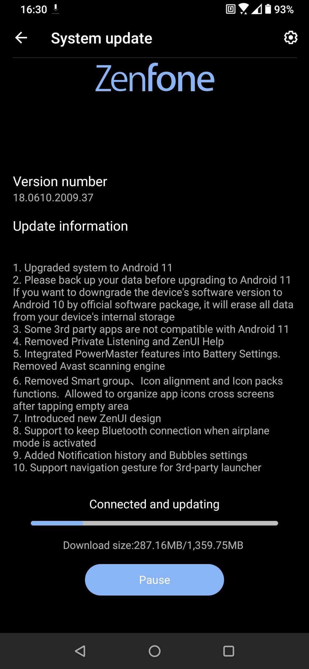 Versão beta do Android 11 chega ao ZenFone 6.