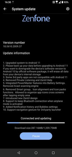 Versão beta do Android 11 chega ao ZenFone 6.