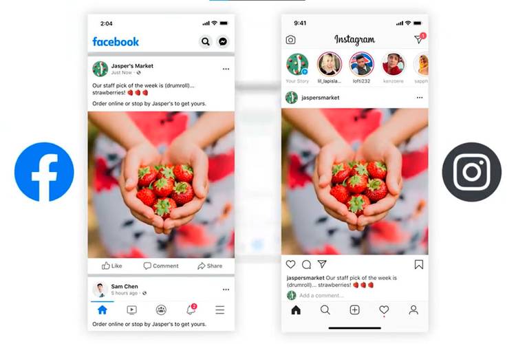 A ferramenta permite realizar publicações no Facebook e Instagram facilmente