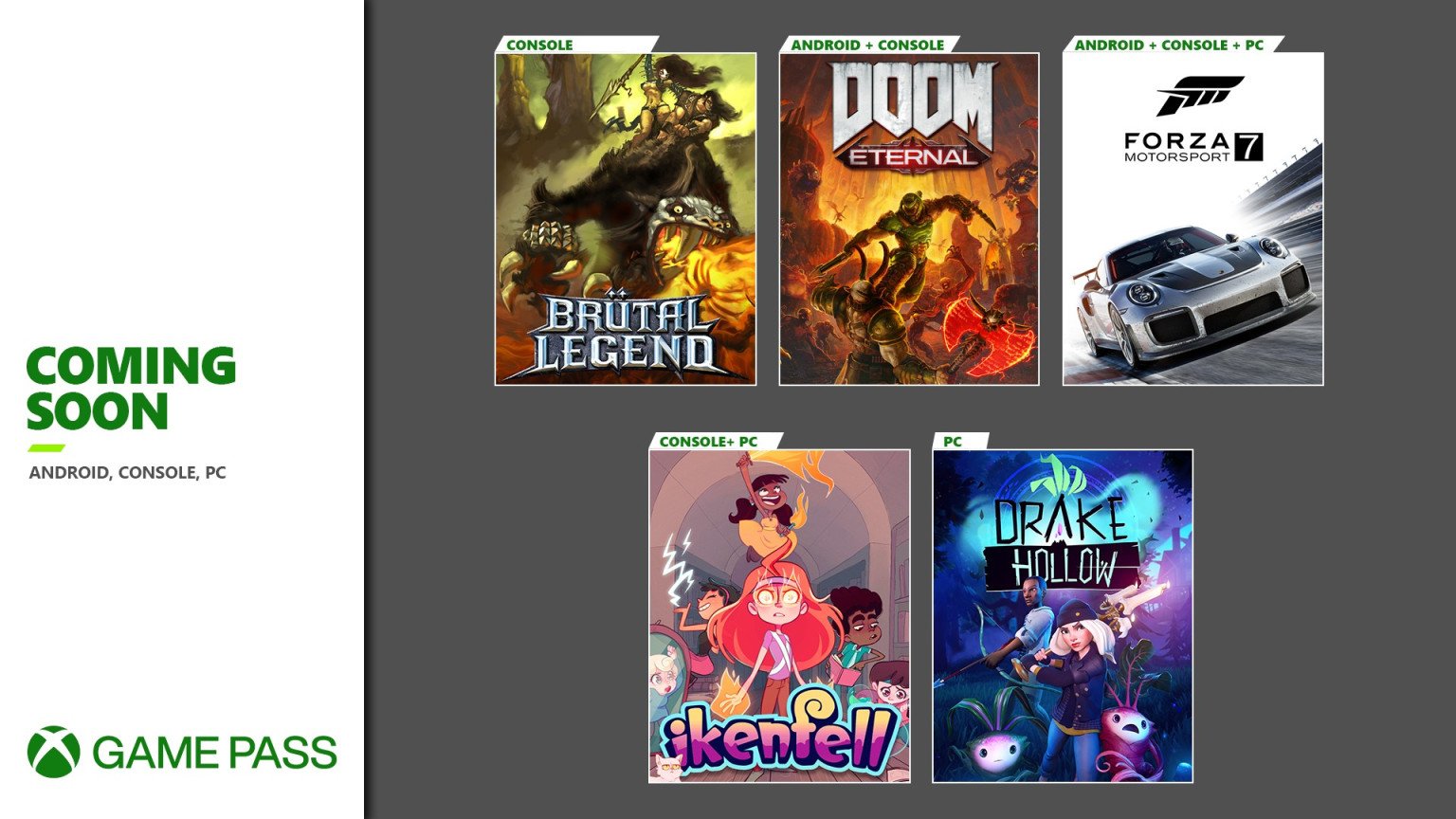 Xbox Game Pass de outubro terá Doom Eternal, Brutal Legend e mais