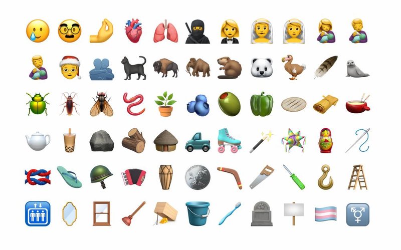 Novos emojis que apareceram no beta do iOS 14.2