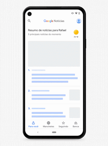 A novidade traz conteúdos de grandes veículos diretamente no Google Notícias