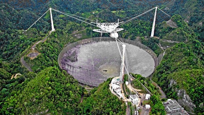 Observatório de Arecibo, em Porto Rico.