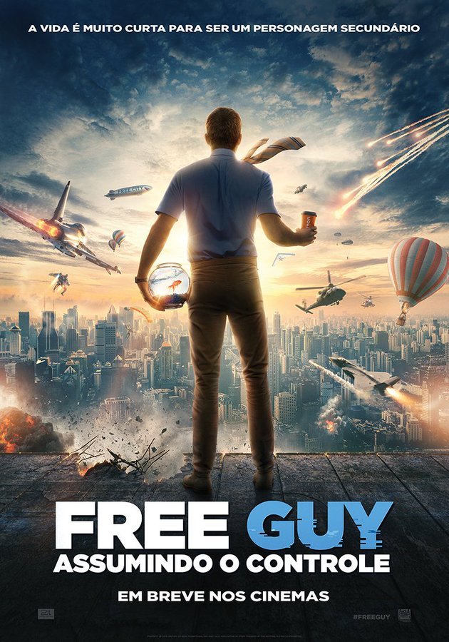 Cartaz brasileiro de 'Free Guy: Assumindo o Controle'