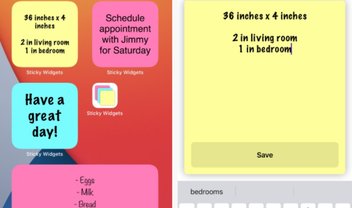 Coloque 'post-its' na tela do seu iPhone com o app Sticky Widgets