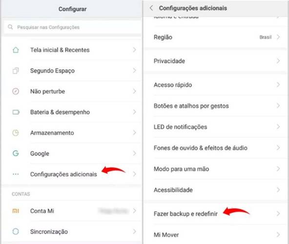 Restauração de um celular da fabricante chinesa.