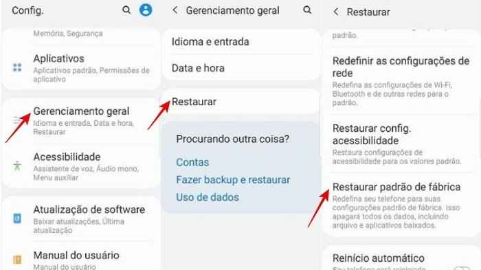 Como resetar celular Samsung