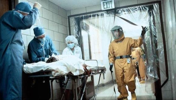 Em 1995 o filme abordou os perigos sanitários de uma contaminação por um vírus letal