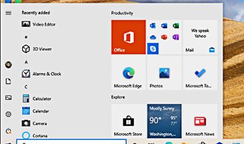 Atualização do Windows 10: veja como ficou o novo menu Iniciar