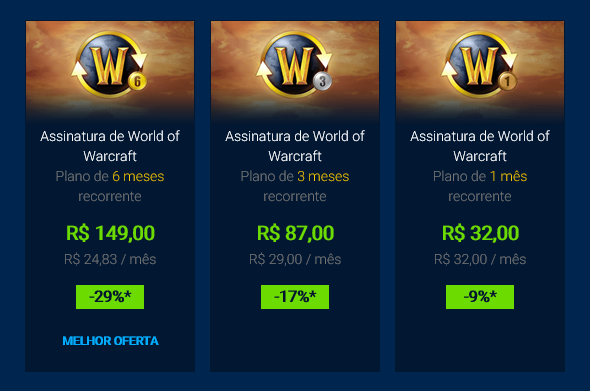 Confira os novos preços de assinatura de World of Warcraft, tudo em reais