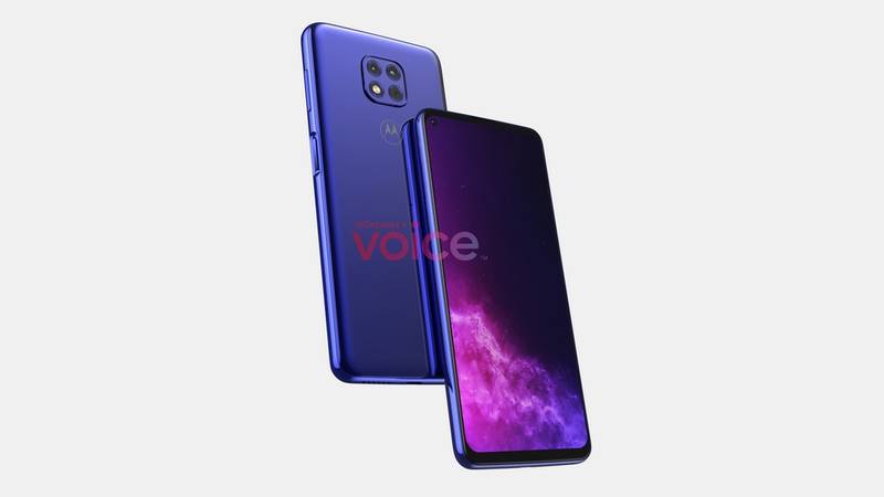 A renderização mostra um sistema de câmeras semelhante ao Moto G9.