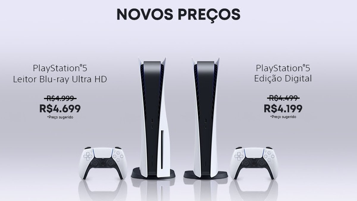 PS5 no Brasil: Lançamento em 19 de novembro e preço a partir de R$ 4.499