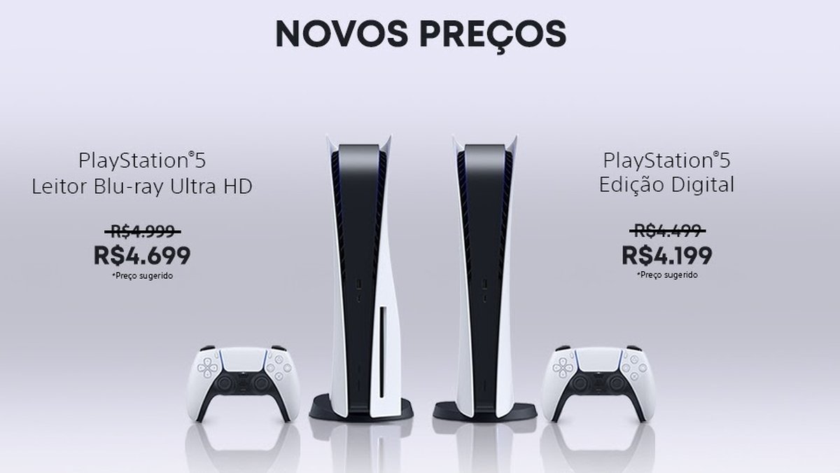 PS5 vai custar a partir de R$ 4.499 no Brasil