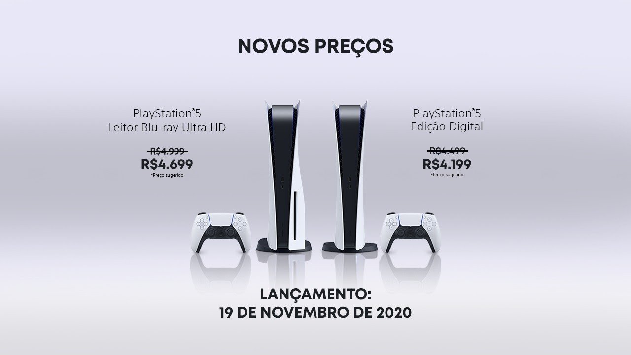 PS5, PS5 Digital e acessórios sofrem redução de preço no Brasil