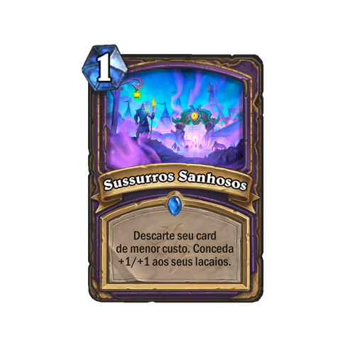 Sussurros Sanhosos é uma nova carta de Hearthstone com baixo custo e grandes efeitos!
