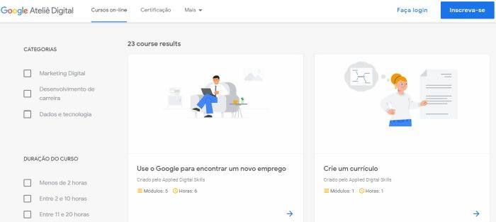 As aulas podem ser feitas a qualquer hora e lugar.