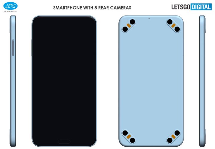 O celular registrado pela Lens possui oito câmeras e tela que toma toda a frente do celular