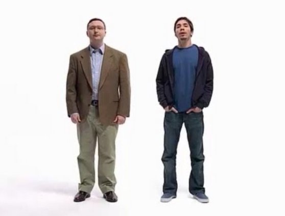 As representações em pessoa do PC e do Mac exibidas originalmente até 2009.