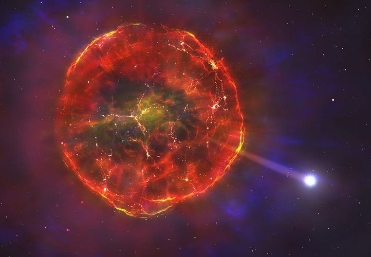 Registo de uma supernova.