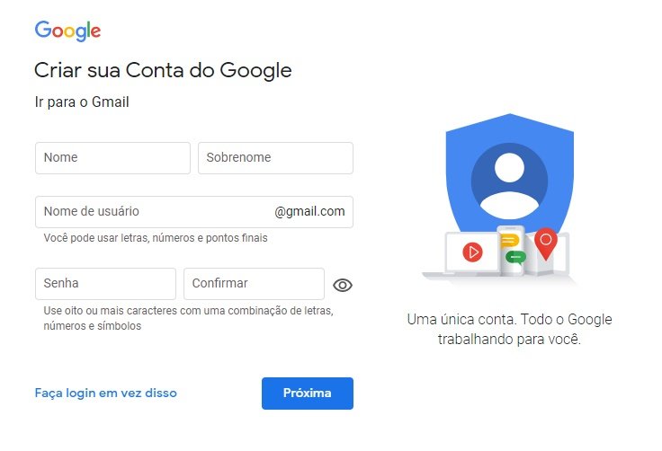 Como criar e-mail rápido: Gmail, Yahoo e Outlook!