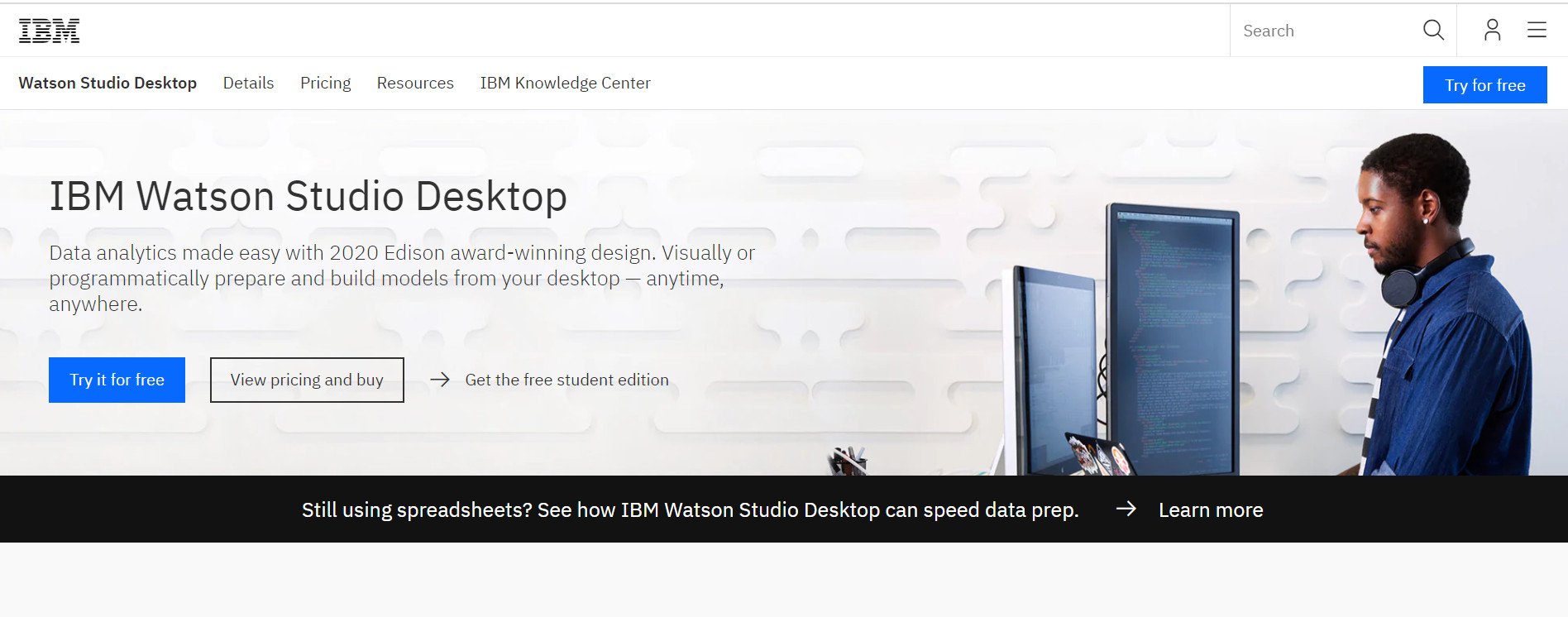 A forma mais comum de acesso ao Watson Studio é pela web. (Fonte: IBM/Reprodução)