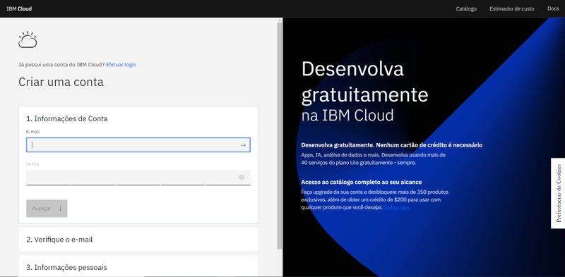 Um login na IBM Cloud é necessário para acessar o Watson Studio pela internet. (Fonte: IBM/Reprodução)