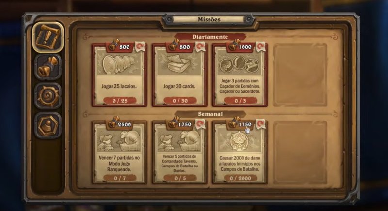 Agora Hearthstone possui, além das missões diárias, desafios semanais