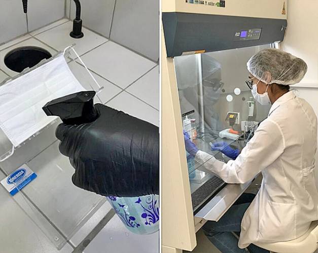 O produto também pode eliminar os vírus presos nos cílios, nariz e garganta, ao usar a máscara protegida.